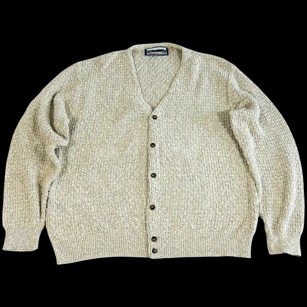 Shenandoah Sweater Mens XLT Knit Cardigan Vintage 90s Button Grandpa